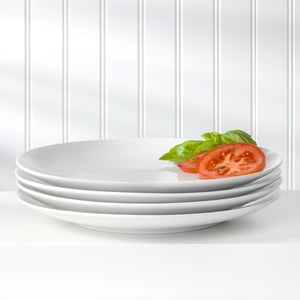 White Essential Dinner Plates Set - Euro Ceramica 