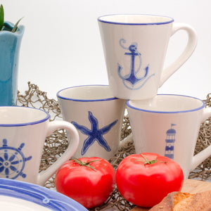 Ahoy Assorted Mugs Set of 4 - Euro Ceramica 