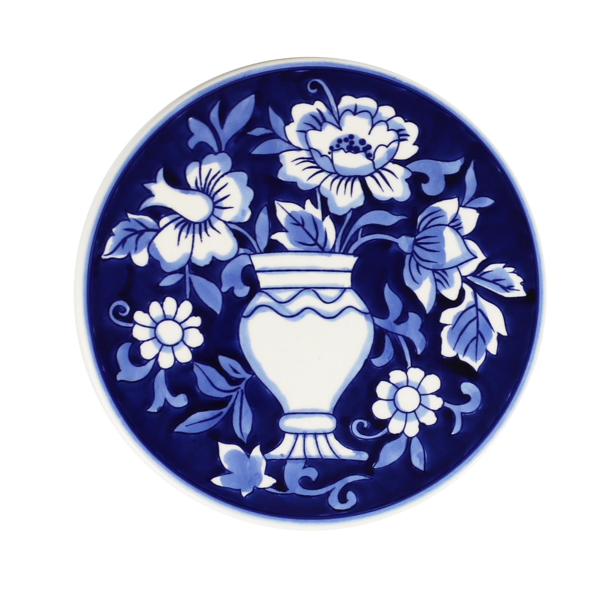 Blue Garden 8" Trivet - Euro Ceramica 