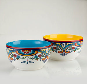 Zanzibar Chip & Dip - Small Bowls Set of 2 - Euro Ceramica 