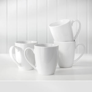 White Essential 12 oz Mugs Set - Euro Ceramica 