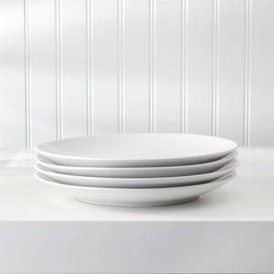 White Essential Salad Plates Set - Euro Ceramica 