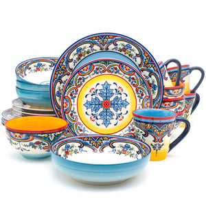Zanzibar 20 Piece Stoneware Dinnerware Set, Service for 4 - Euro Ceramica 