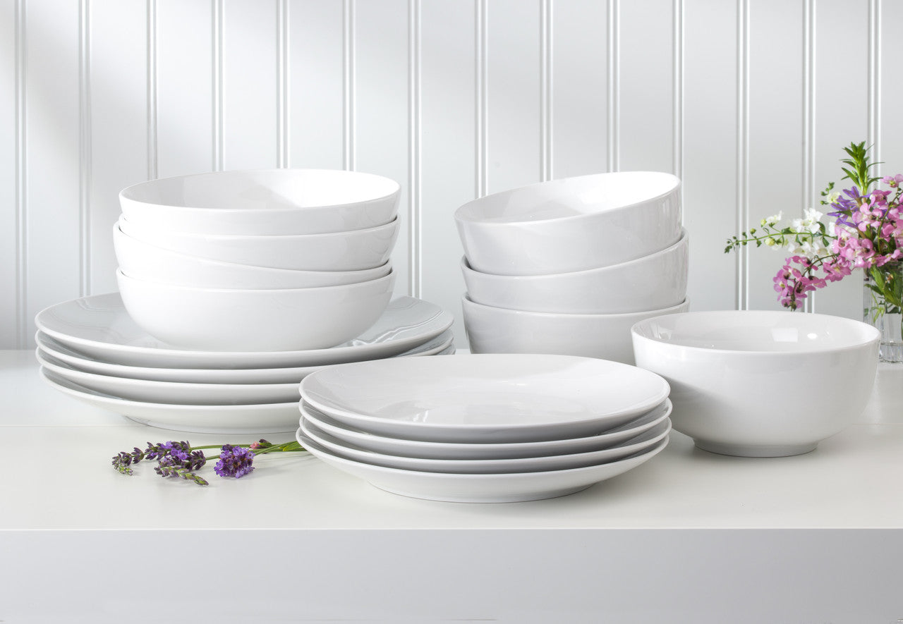 White Essential Cereal Bowls Set - Euro Ceramica 