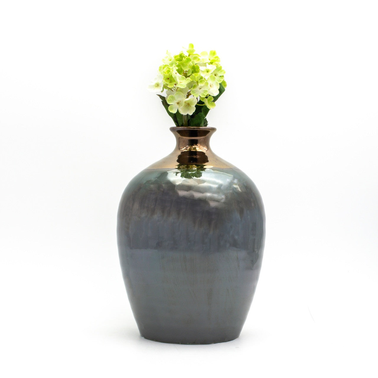 Patina Sienna Oval Bottle Vase - Euro Ceramica 