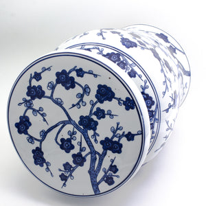 Blue Garden White Cherry Blossom Podium Stool - Euro Ceramica 