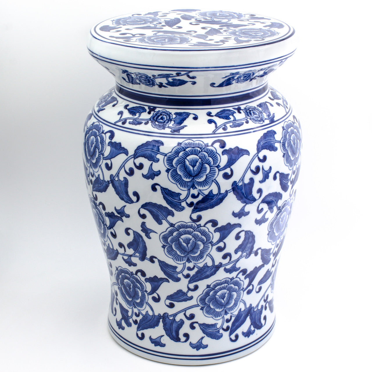 Blue Garden Begonia Podium Stool - Euro Ceramica 