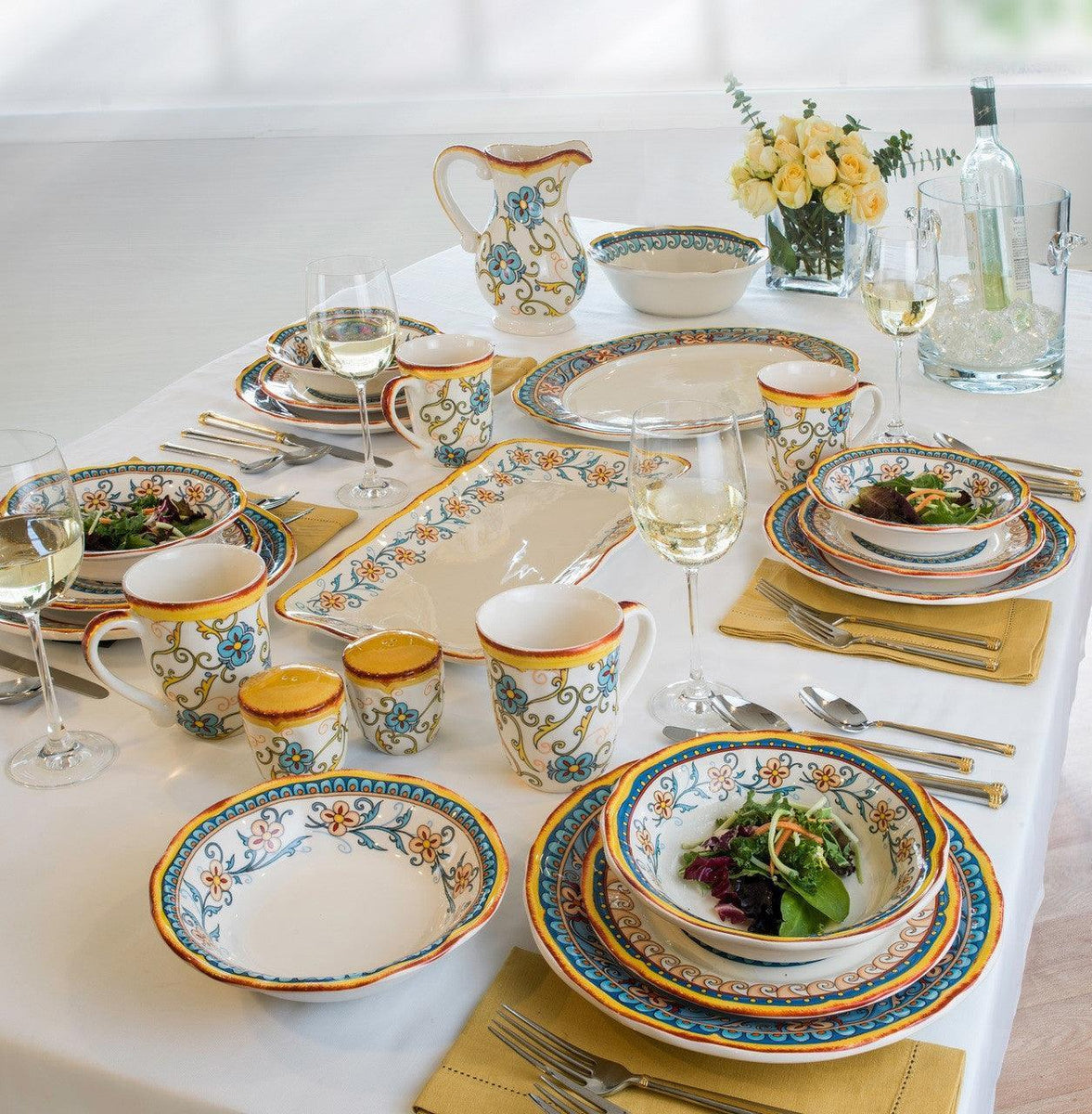 Duomo Italian Style Stoneware Dinnerware Set, Service for 4 – Euro Ceramica