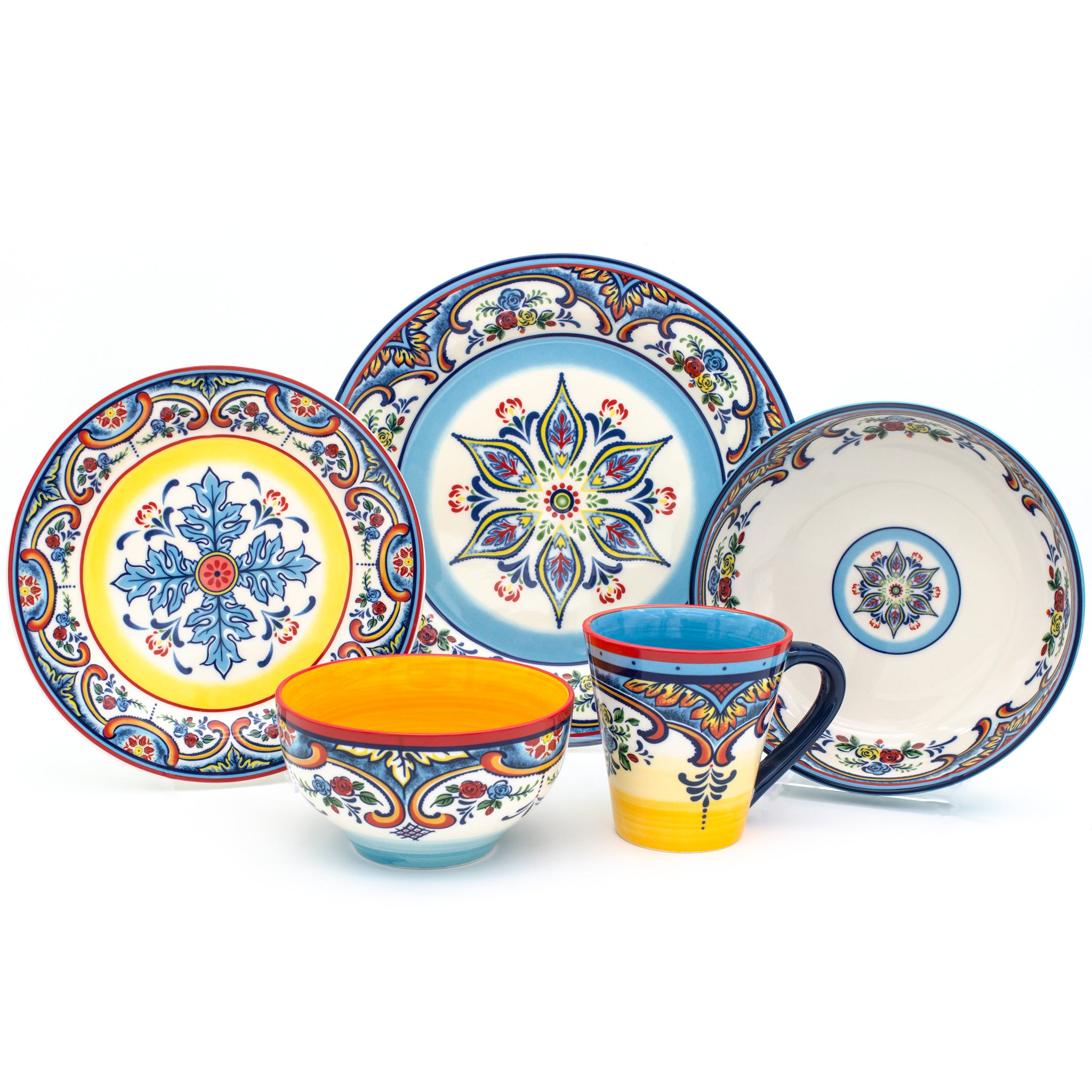 Zanzibar Stoneware Dinner Plates - Euro Ceramica 