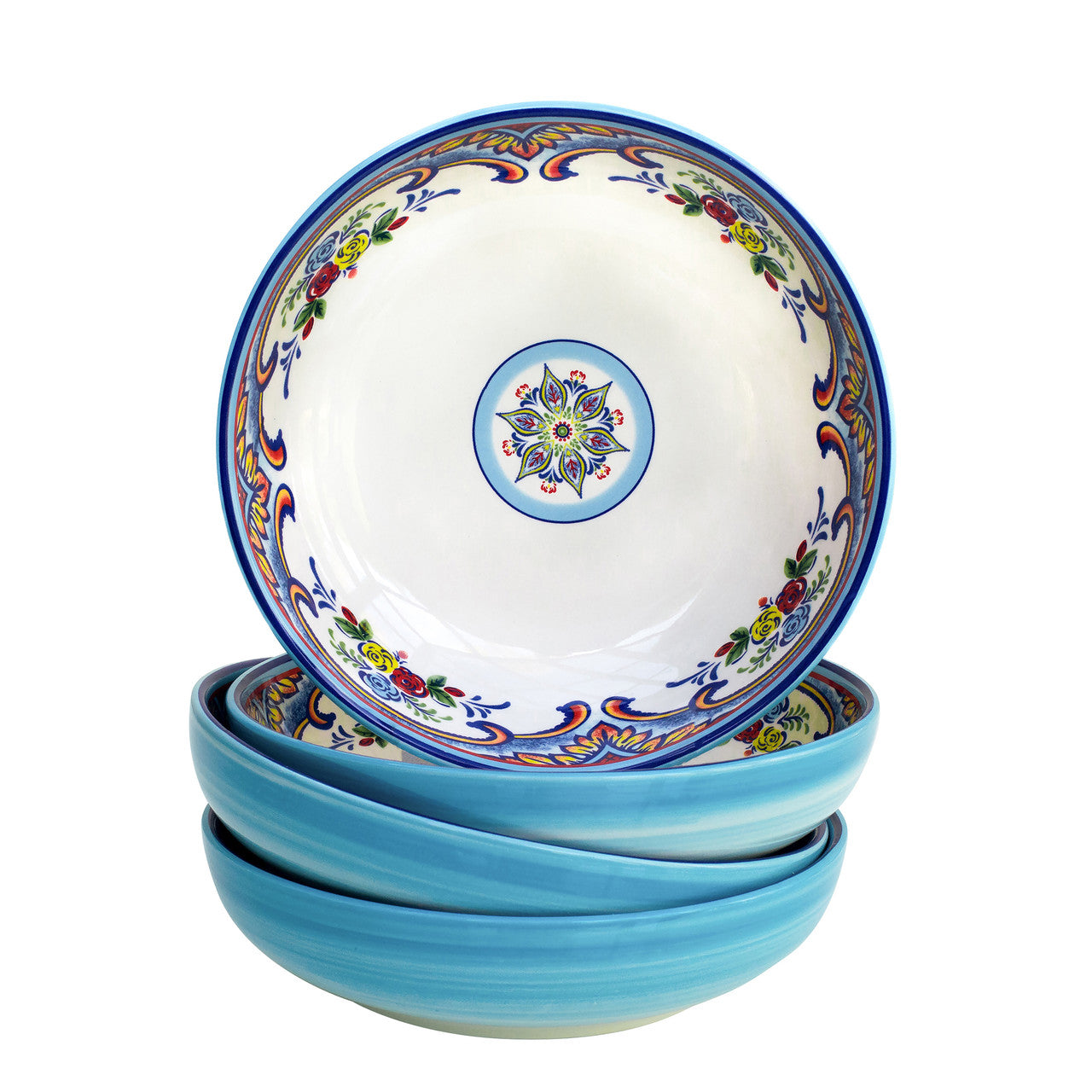 Zanzibar Stoneware Pasta Bowls - Euro Ceramica 