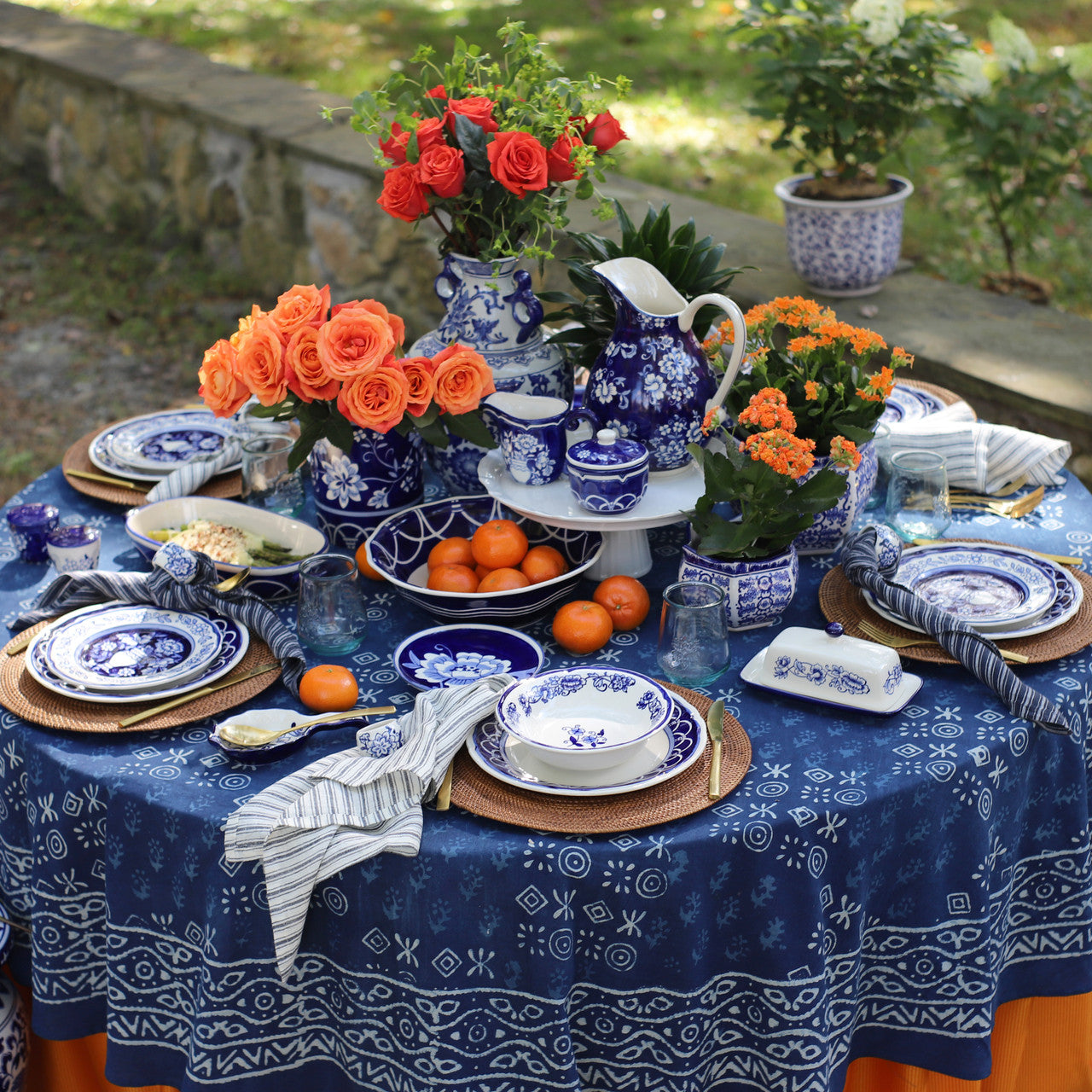 Blue Garden Breakfast Set (Sugar and Creamer) - Euro Ceramica 