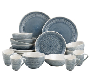 Fez Stoneware 20 Piece Dinnerware Set - Euro Ceramica 