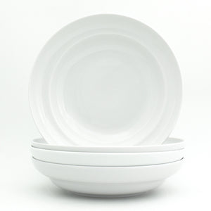 White Essential 9" Pasta Bowl Set - Euro Ceramica 