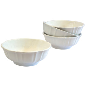 Chloe 4 Piece Soup/Cereal Bowl Set in White - Euro Ceramica 
