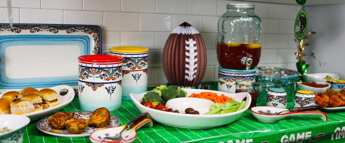 Host the Ultimate Super Bowl Party with a Zanzibar-Inspired Table by Euro Ceramica