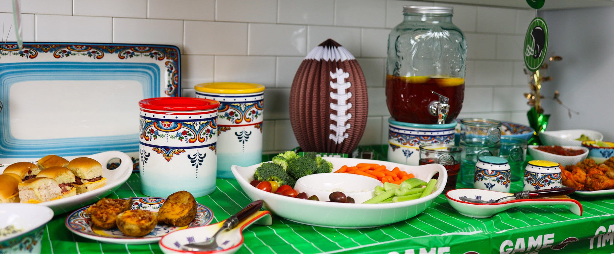 Host the Ultimate Super Bowl Party with a Zanzibar-Inspired Table by Euro Ceramica