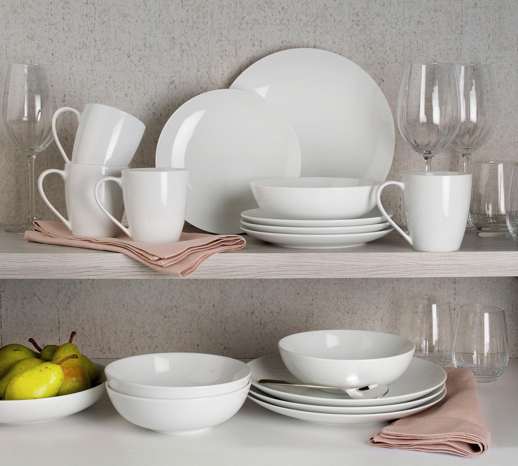 Claire Everyday Classic Coupe 16 Piece Dinnerware Set - Euro Ceramica 