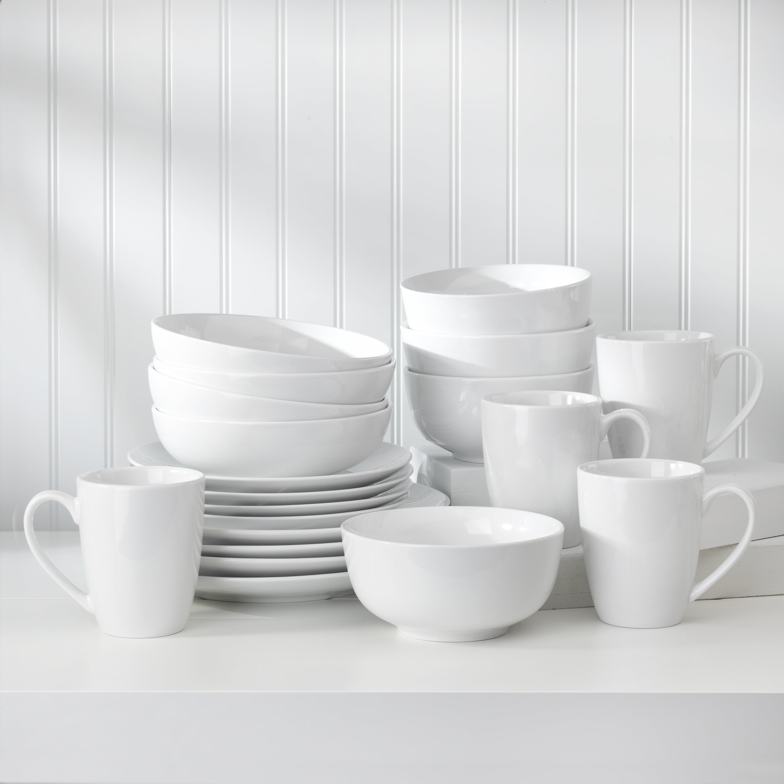 White Essential 12 oz Porcelain Mugs