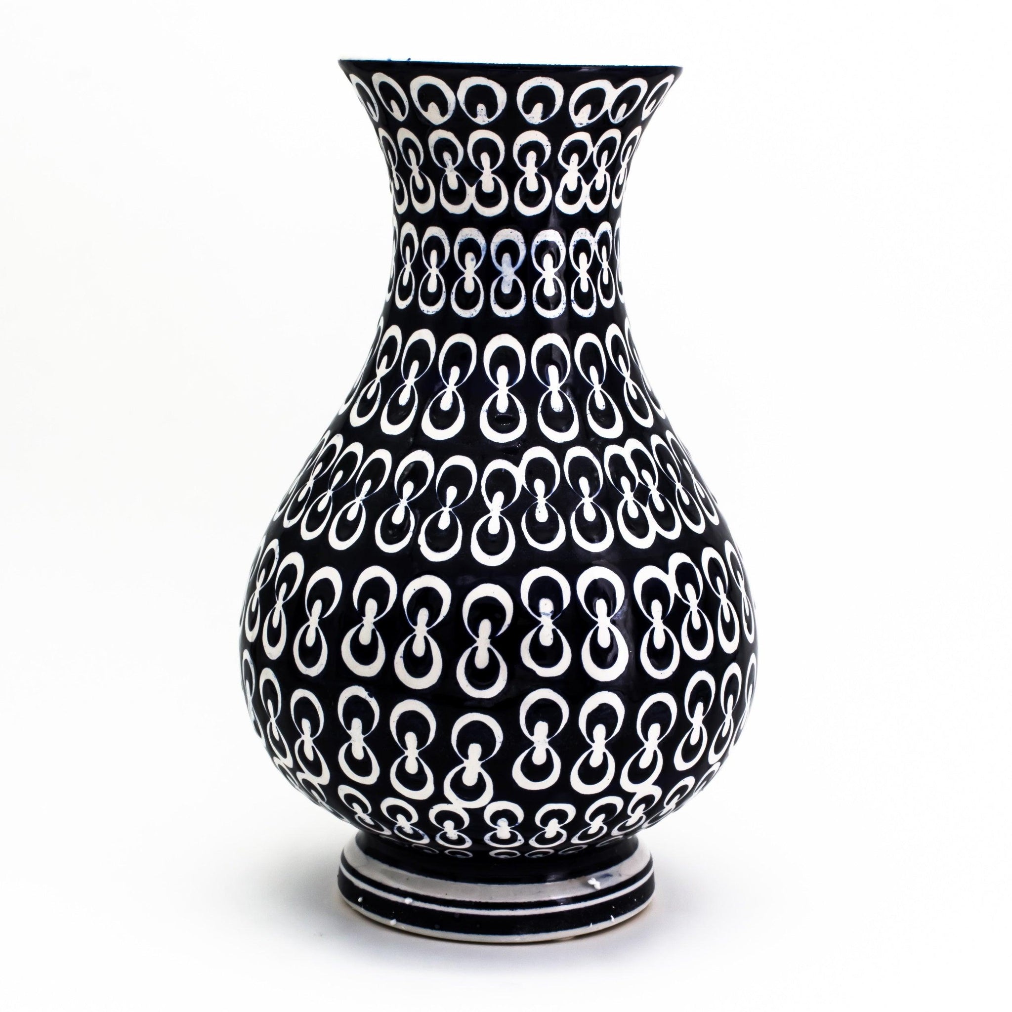 Luxe Cobalt Infinity Flared Globe Vase