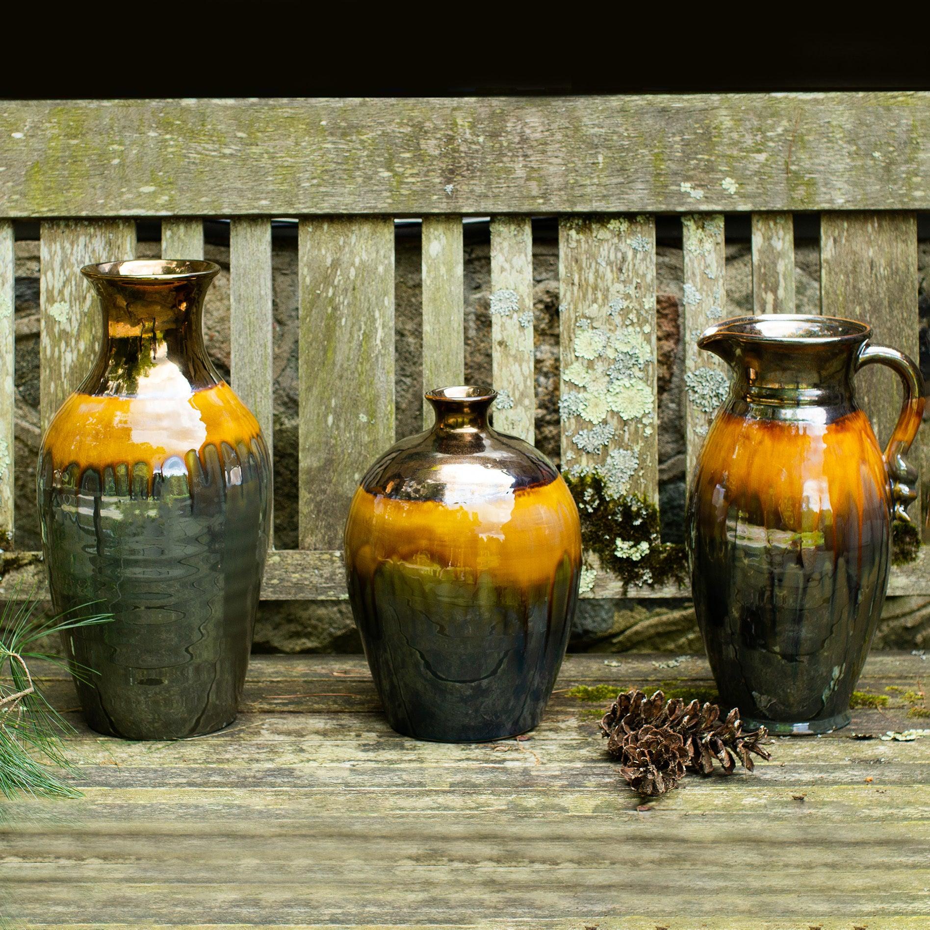 Patina Sienna Flared Shoulder Vase - Euro Ceramica 