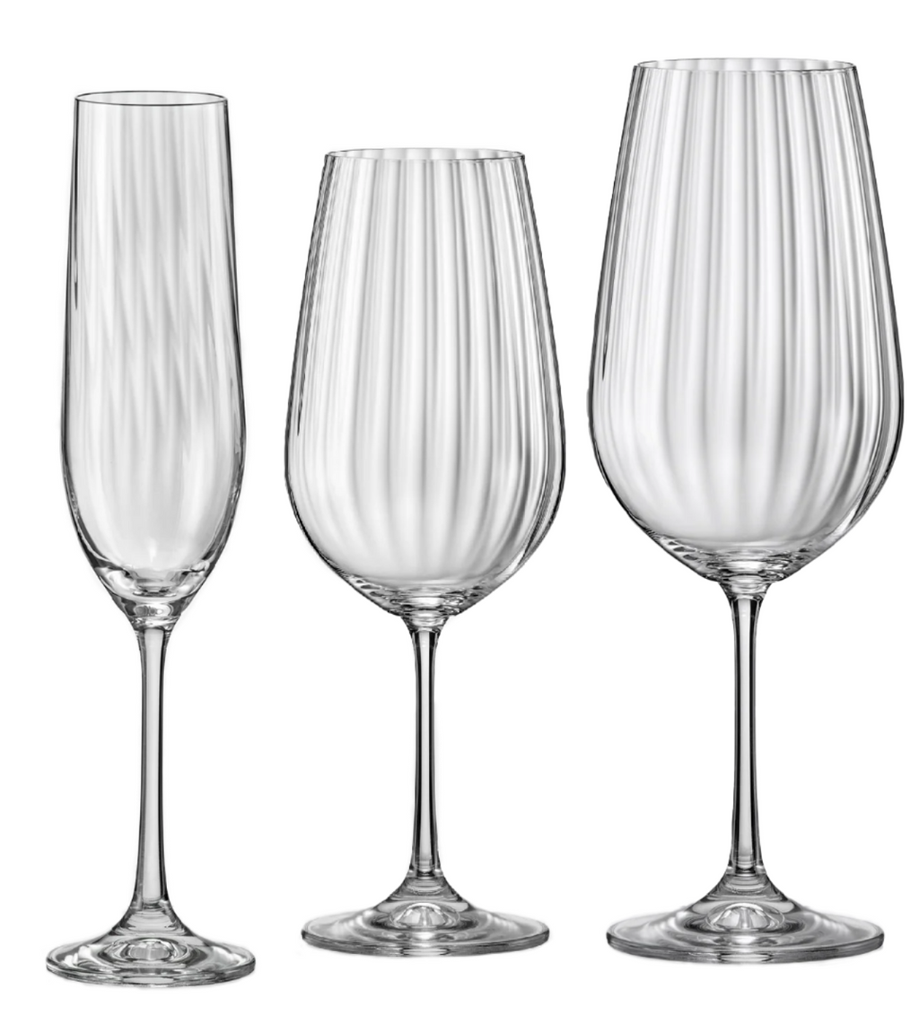Waterfall Fluted Champagne Glass 190ml / 6.5 oz Set of 4