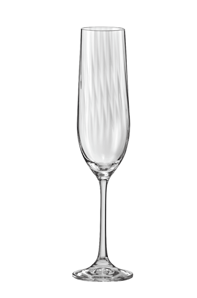 Waterfall Fluted Champagne Glass 190ml / 6.5 oz Set of 4