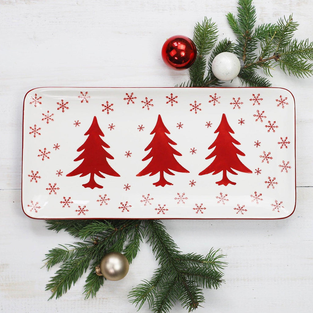 Winterfest Rectangular Platter - Euro Ceramica 