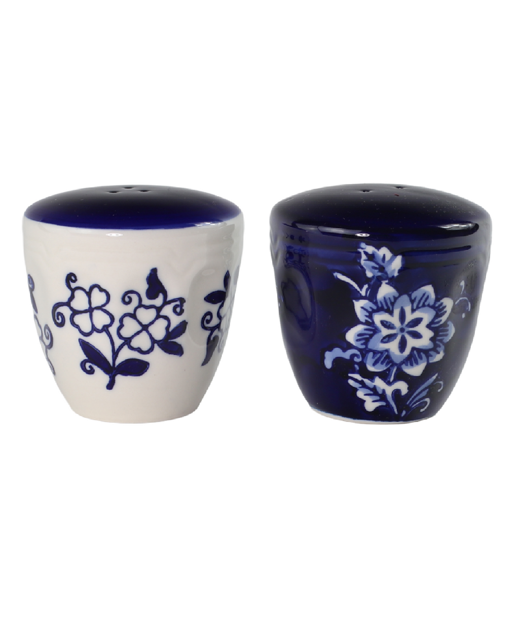 Blue Garden Table Accessory Set (Salt and Pepper Shakers & Napkin Holder)