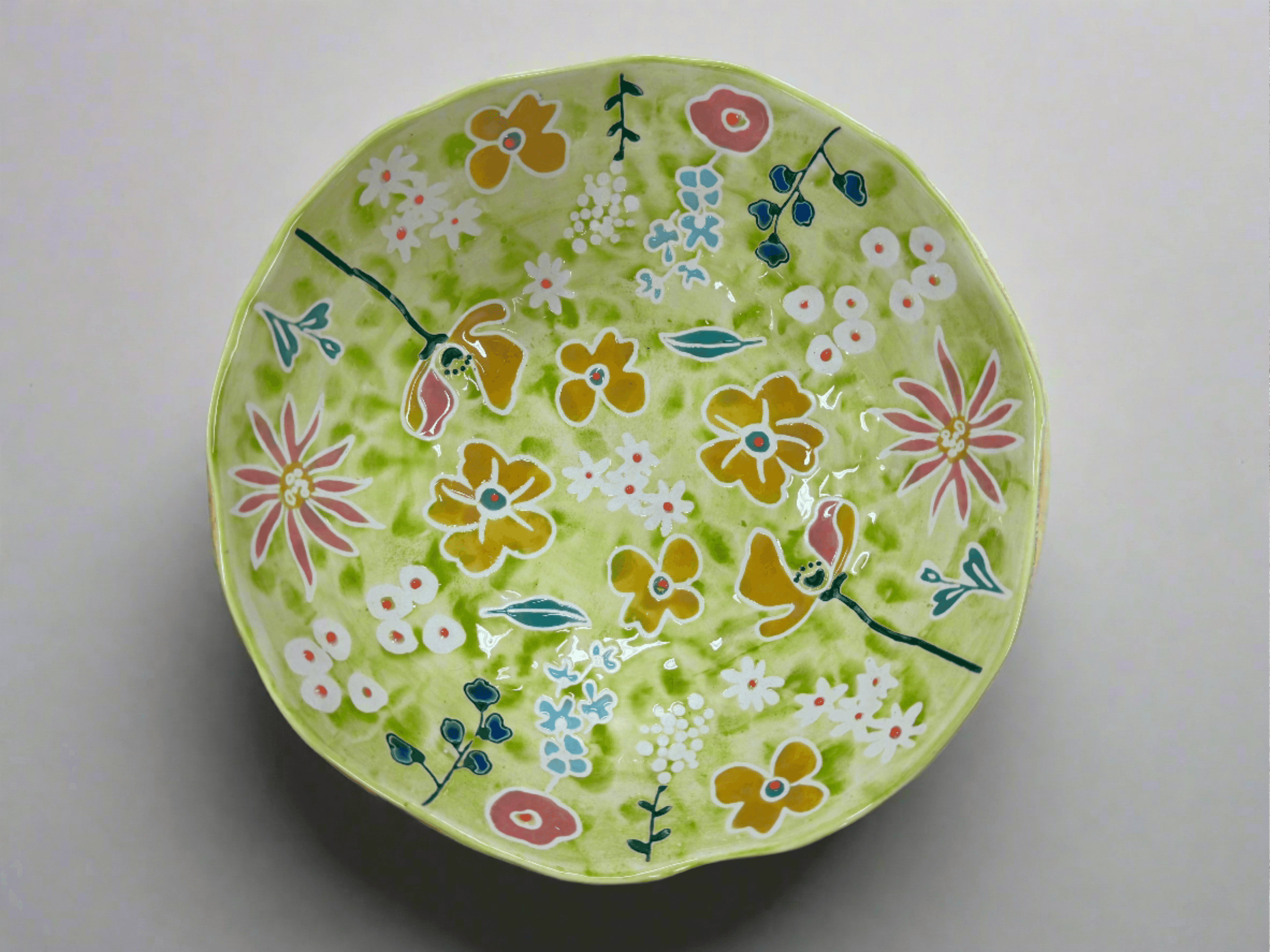 Primavera Handpainted Stoneware All-Pourpose Bowl
