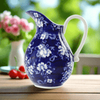 Blue Garden Pitcher