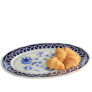 Blue Garden 18" Serving Platter