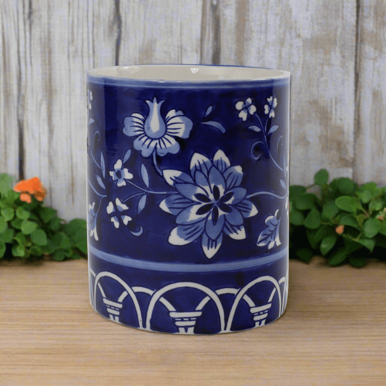 Blue Garden Utensil Holder