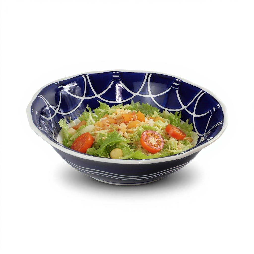 Blue Garden Stoneware 12-Inch Serving Bowl