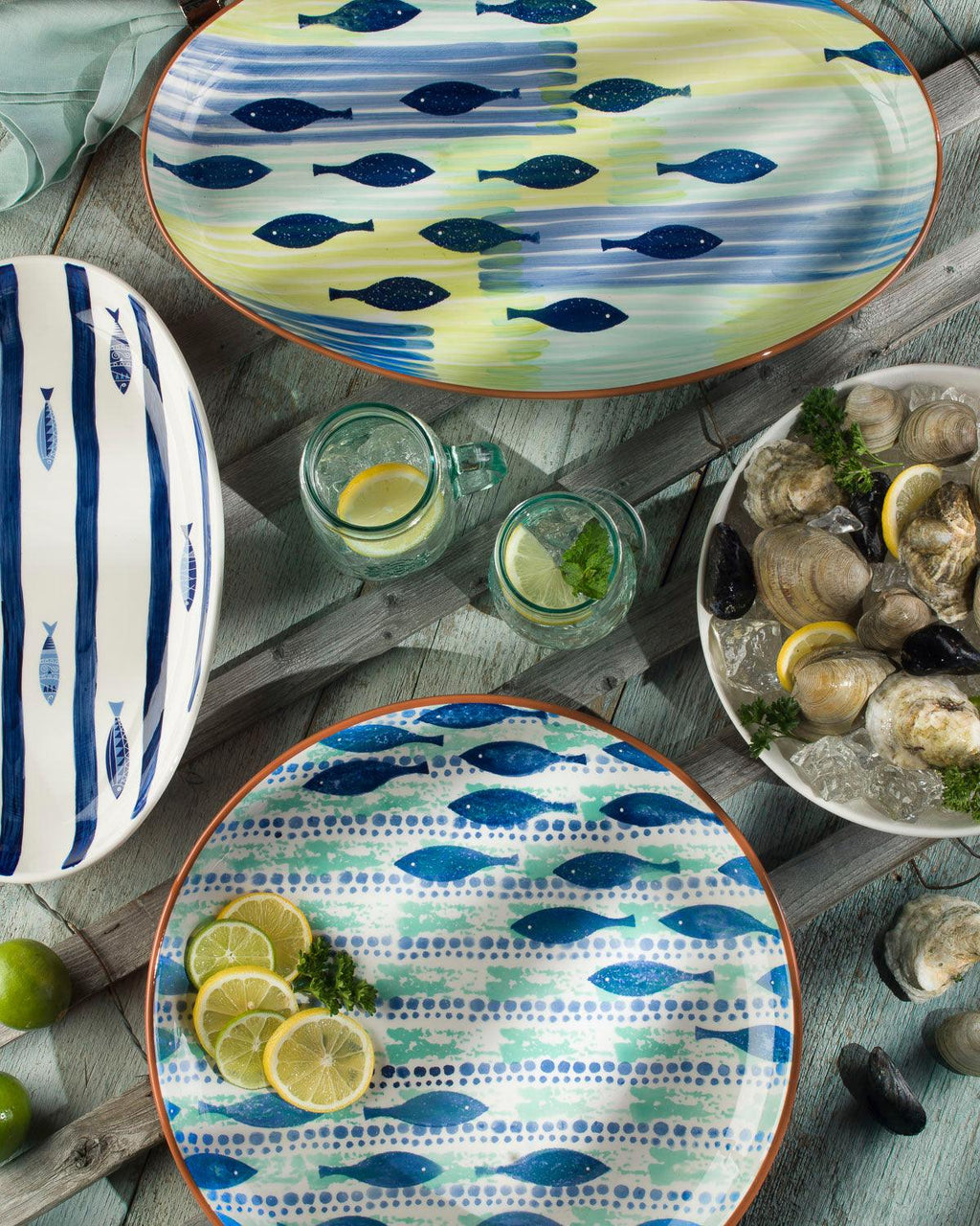 Pescador 19.5'' Oversized Oval Serving Platter