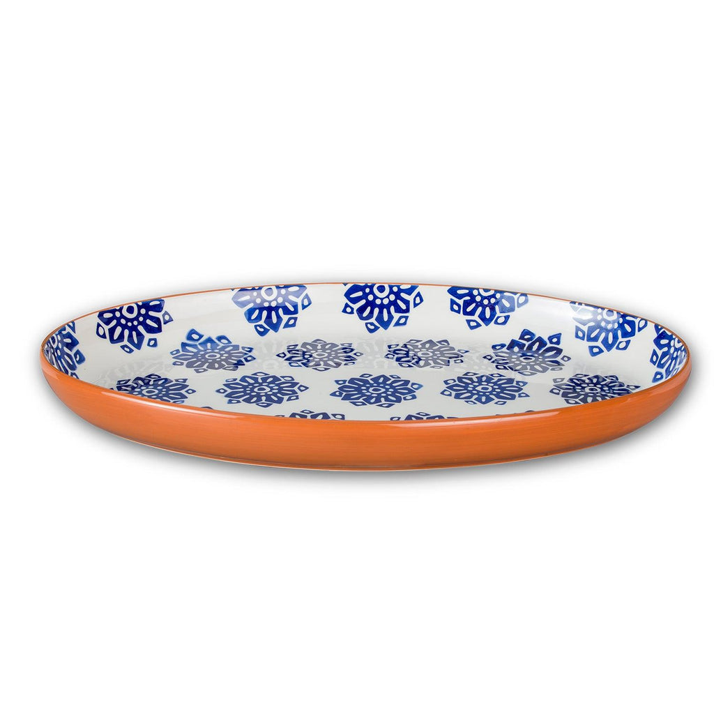 Azul Tile 19'' Oversized Oval Serving Platter