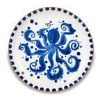 Costa Azul Hand Painted Octopus Design 15-Inch Round Ceramic Serving Platter