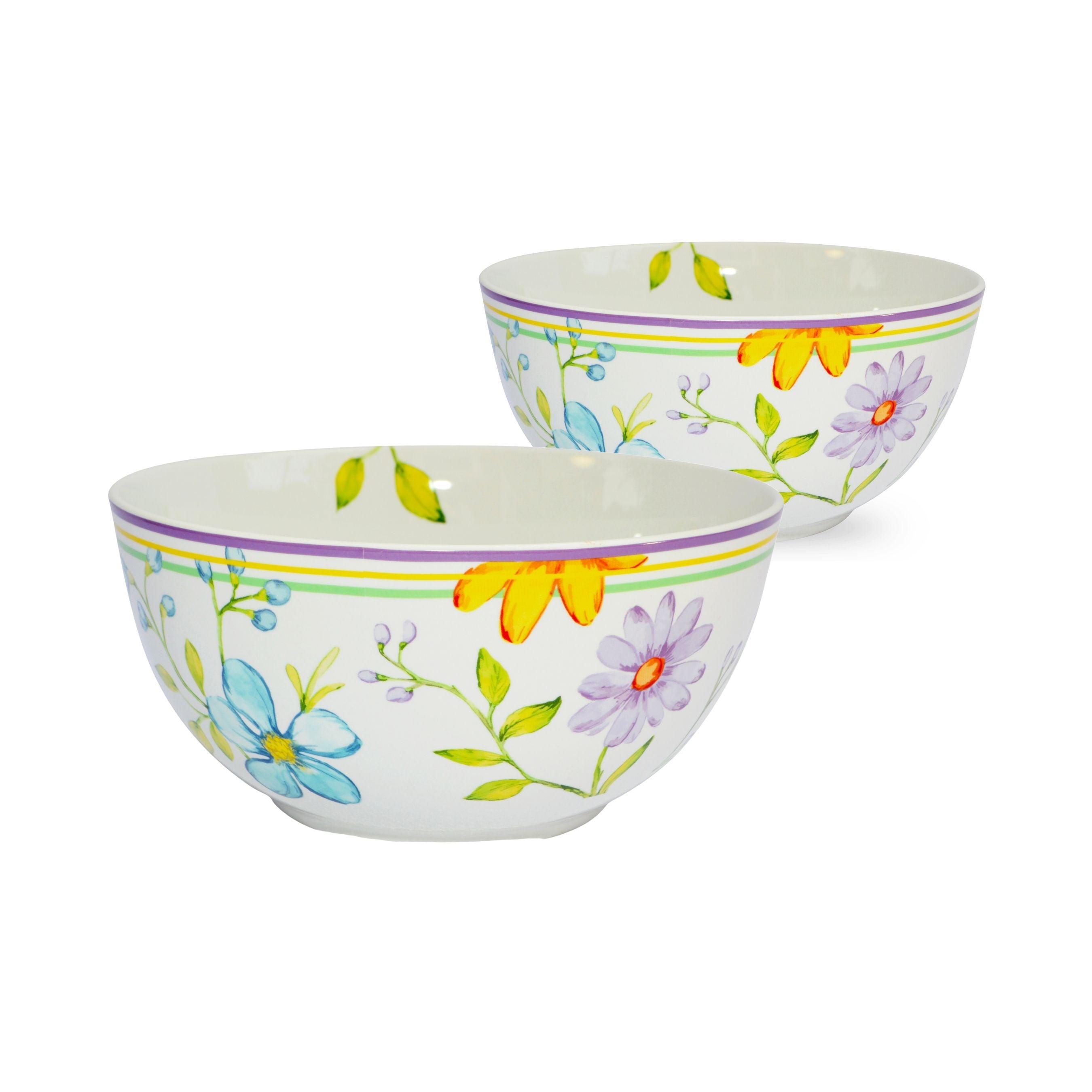 Charlotte 9" Serving Bowl Set of Two - Euro Ceramica 