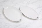 Euro Essential Classic White Serving Platters, Set of 2