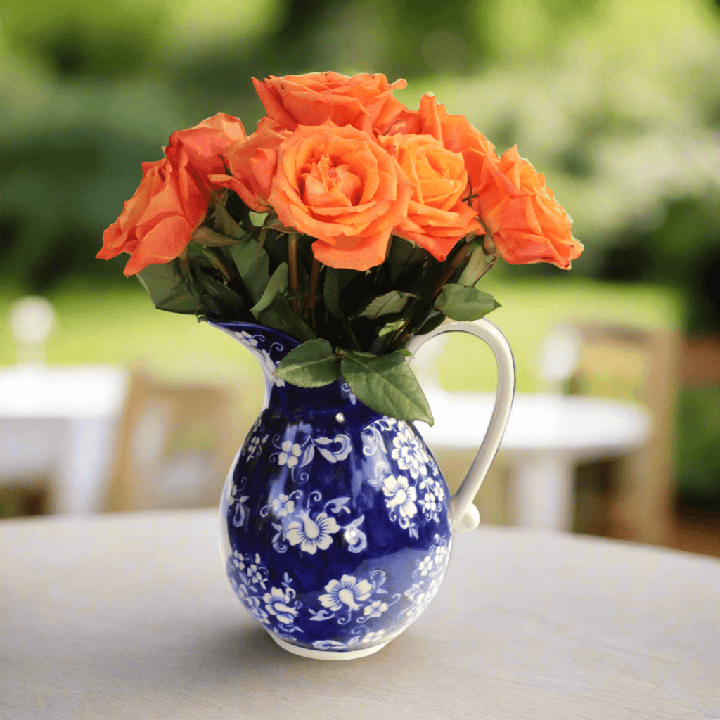 Blue Garden Pitcher