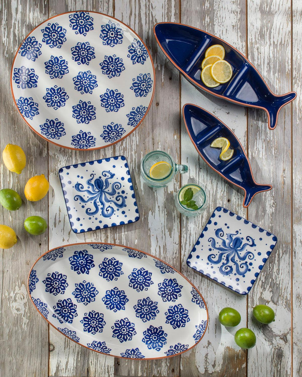 Costa Azul Tile 15" Round Serving Platter