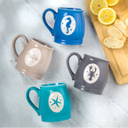 Costa Azul Ocean City 14.5-oz Stoneware Mugs Set of 4