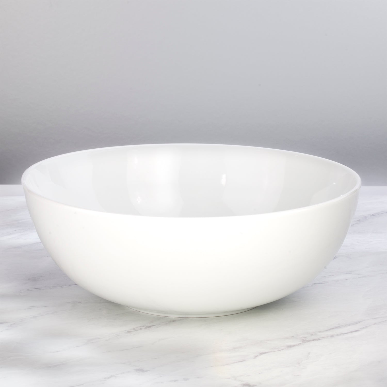 Euro Essential  Stoneware  Serving Bowl - Semi Matte White