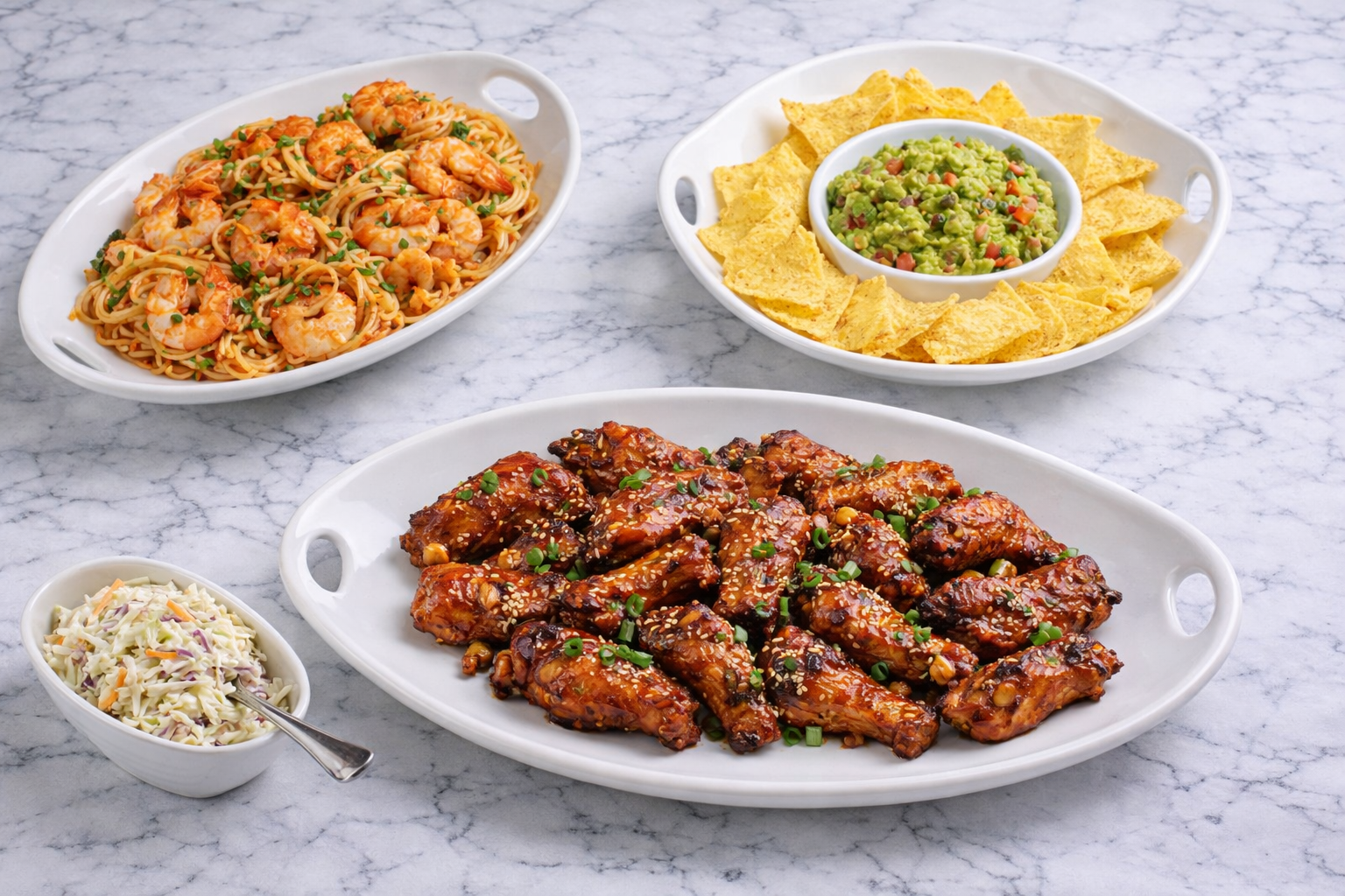 Euro Essential Classic Lisbon White Serving Platters