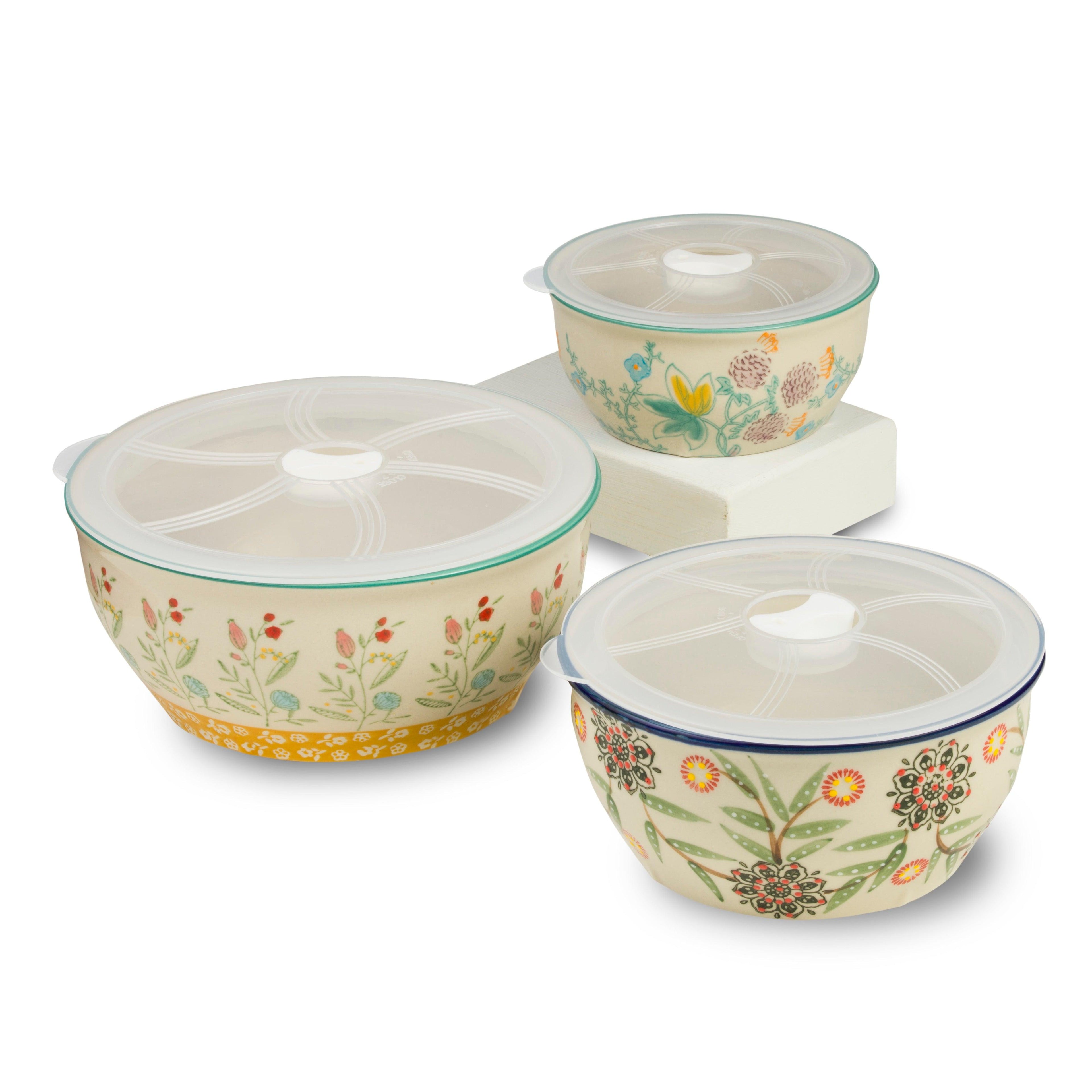 Ella 3 Piece Storage Bowl Set - Euro Ceramica 