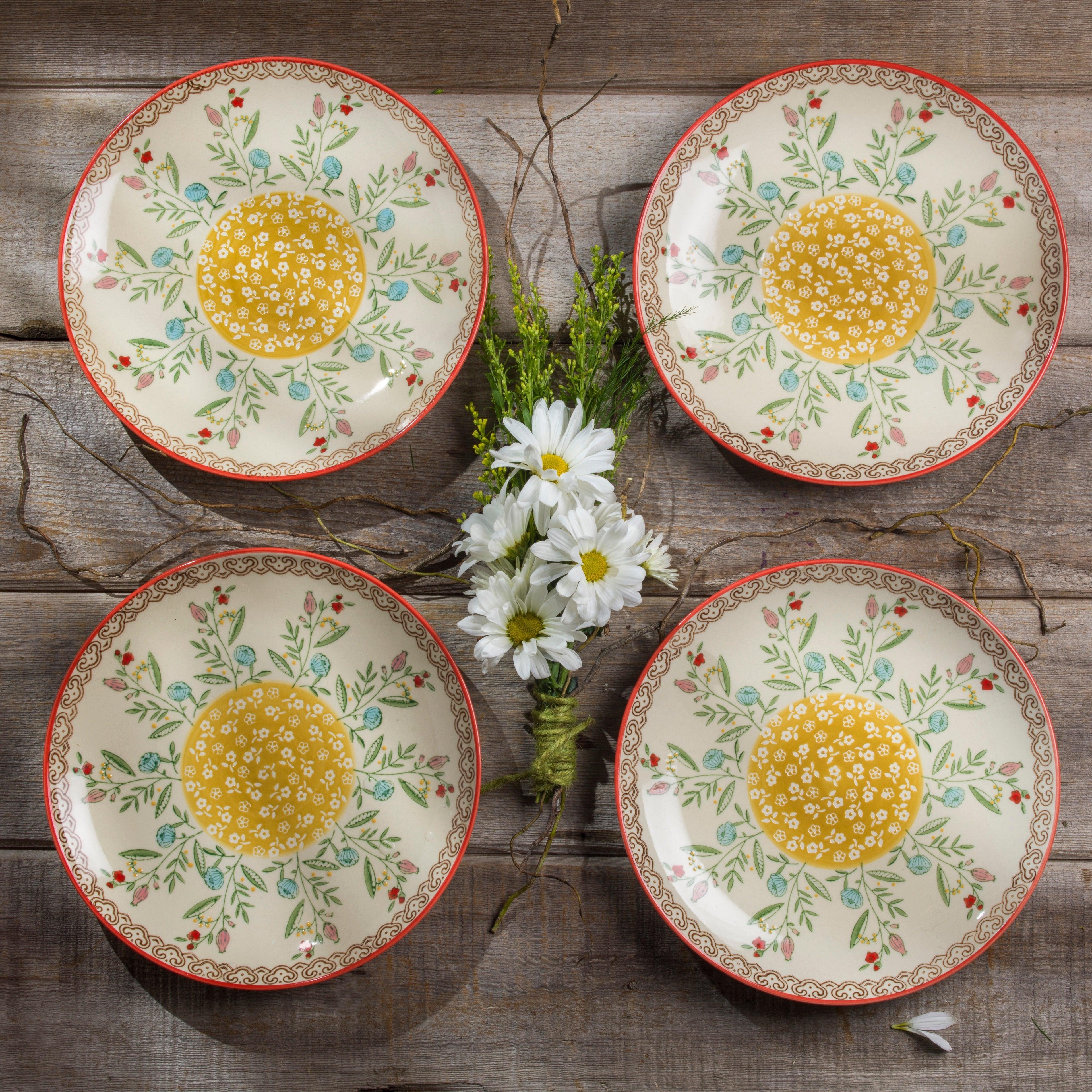 Ella 4 Piece Salad Plates Set - Euro Ceramica 