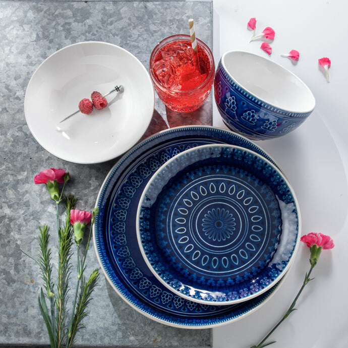 Fez Stoneware 16 Piece Double Bowl Dinnerware Set – Euro Ceramica