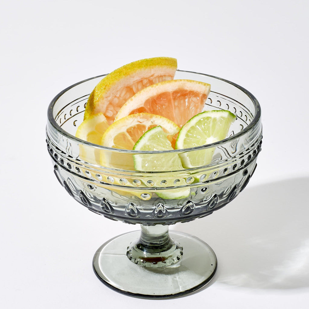 Fez Footed Compote Glass Bowls -- Set of 4 - Euro Ceramica 