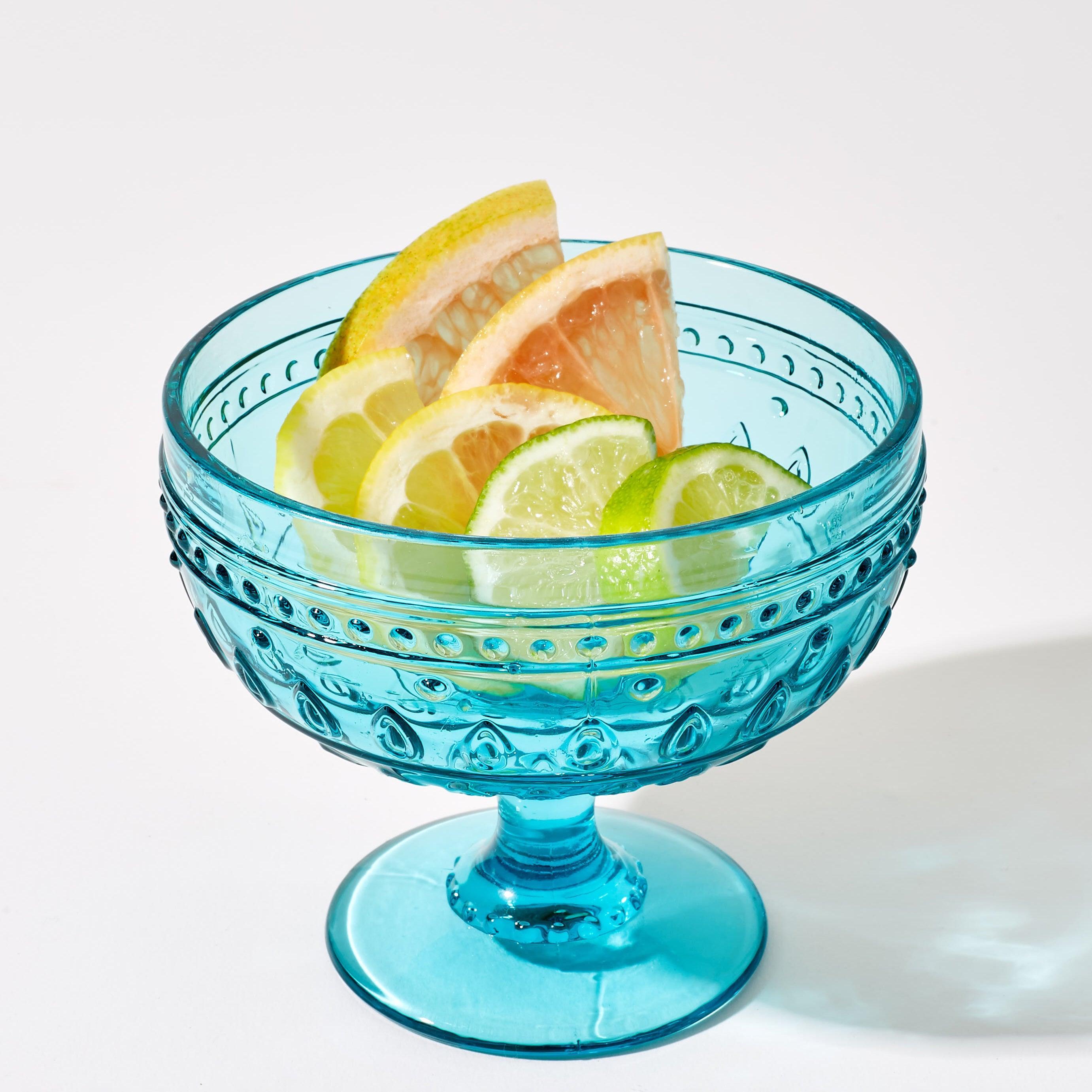 Fez Footed Compote Glass Bowls -- Set of 4 - Euro Ceramica 