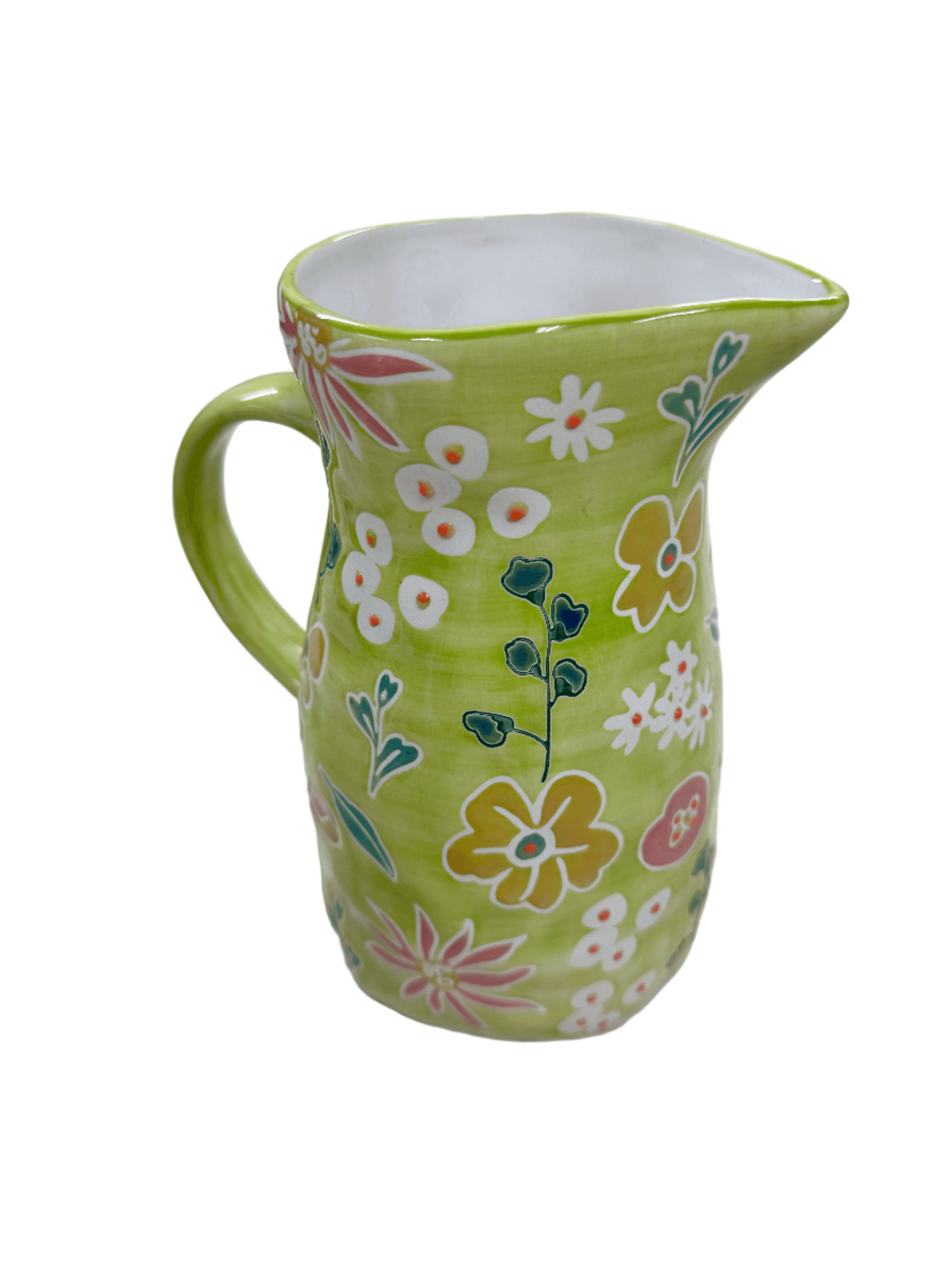 Primavera Handpainted Stoneware Pitcher