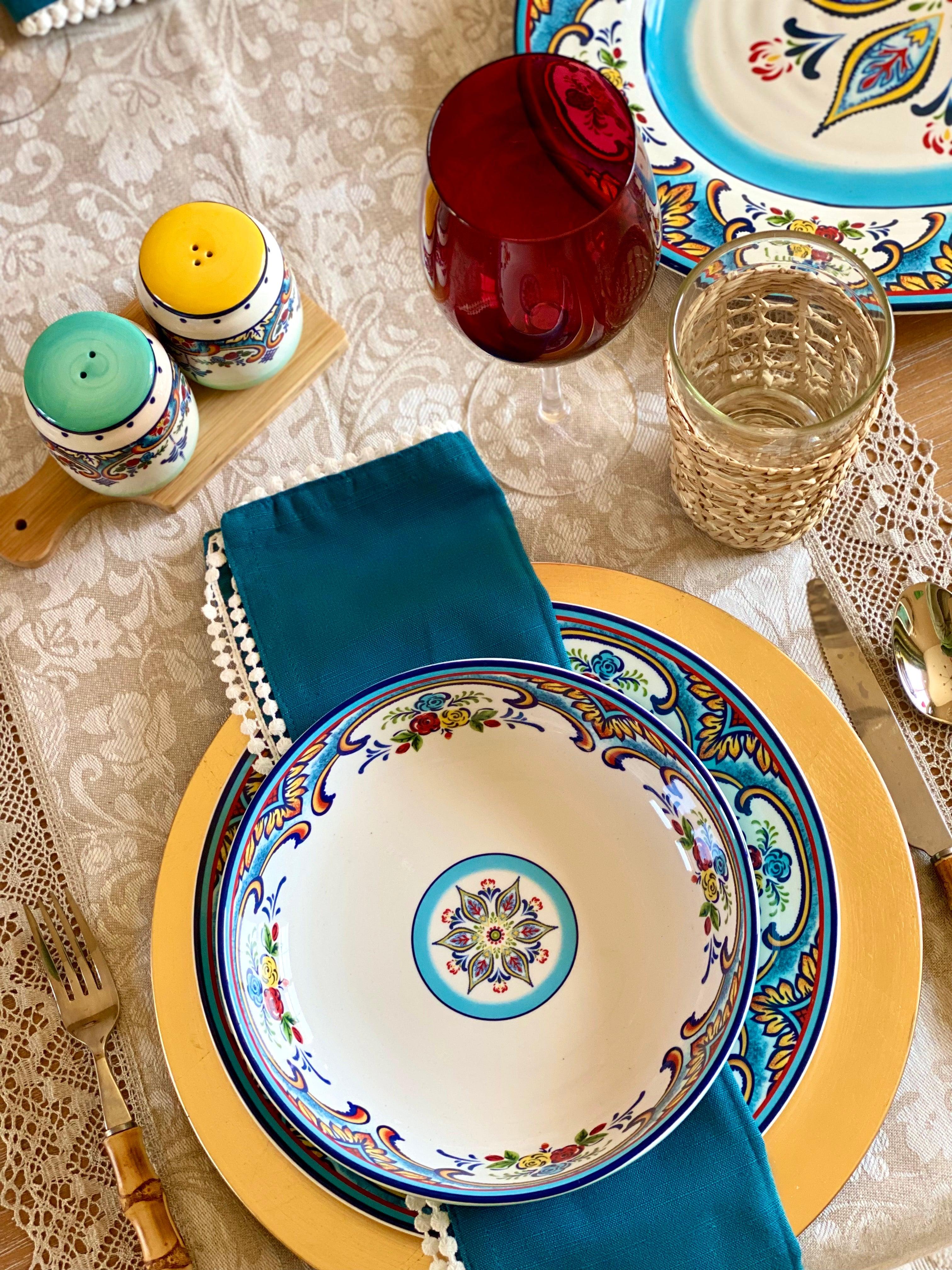 Zanzibar 8 Piece Stoneware Dinnerware Set - Euro Ceramica 